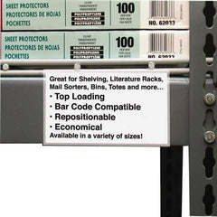 C-LINE - 5" Wide, Open Shelving Accessory/Component - Plastic, Clear Plastic Finish, 3" Long - Apex Tool & Supply