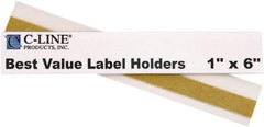 C-LINE - 6" Wide, Open Shelving Accessory/Component - Plastic, Clear Plastic Finish, 1" Long, Use with Shelves, Drawers, Files, Bins, & More - Apex Tool & Supply
