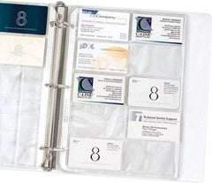 C-LINE - 10 Piece Clear Business Card/ID Protectors - 11-1/4" High x 8-1/8" Wide - Apex Tool & Supply