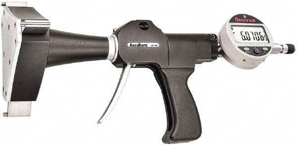 Starrett - Electronic Bore Gages Type: Pistol Grip Electronic Bore Gage Minimum Measurement (Decimal Inch): 5.0000 - Apex Tool & Supply