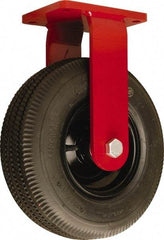 Hamilton - 12" Diam, Rubber Rigid Caster - 625 Lb Capacity, Top Plate Mount, 5-1/2" x 7-1/2" Plate, Sealed Precision Ball Bearing - Apex Tool & Supply