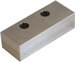 5th Axis - 5" Wide x 1" High x 1.92" Thick, Flat/No Step Vise Jaw - Soft, Steel, Manual Jaw, Compatible with V552M/V562M Vises - Apex Tool & Supply