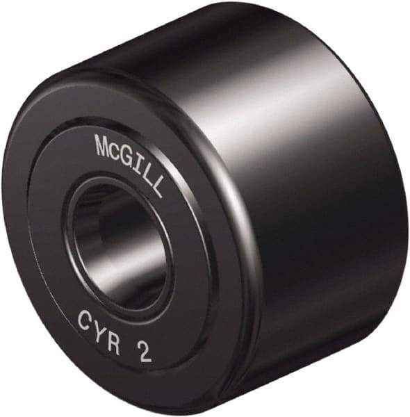 McGill - 1/4" Bore, 3/4" Roller Diam x 1/2" Roller Width, Steel Sealed Yoke Cam Follower - 1,660 Lb Dynamic Load Capacity, 9/16" Overall Width - Apex Tool & Supply