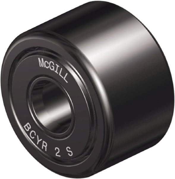 McGill - 1/2" Bore, 1-3/4" Roller Diam x 1" Roller Width, Steel Sealed Self-Lubricating Yoke Cam Follower with Nonmetallic Bushing - 1.06" Overall Width - Apex Tool & Supply