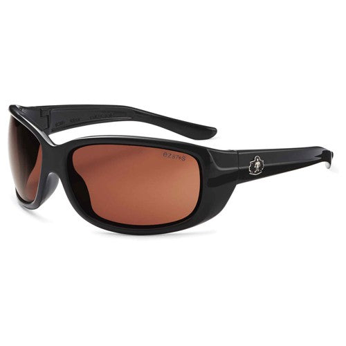 ERDA Copper Lens Black Safety Glasses - Apex Tool & Supply