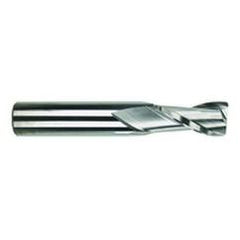 5/8 Dia. x 3-1/2 Overall Length 2-Flute .020 C/R Solid Carbide SE End Mill-Round Shank-Center Cut-TiAlN - Apex Tool & Supply