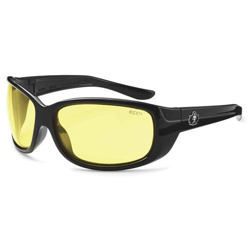 ERDA Yellow Lens Black Safety Glasses - Apex Tool & Supply