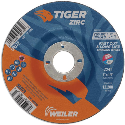 5X1/4X7/8 Z24T ZIRC T27 GRIND WHL - Apex Tool & Supply