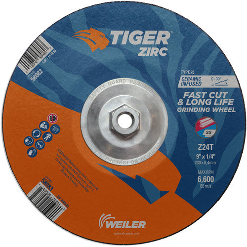 9X1/4 Z24T ZIRC T28 GRIND WHEEL - Apex Tool & Supply