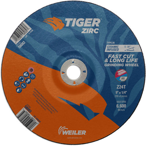 9Z1/4X7/8 Z24T ZIRC T28 GRIND WHL - Apex Tool & Supply