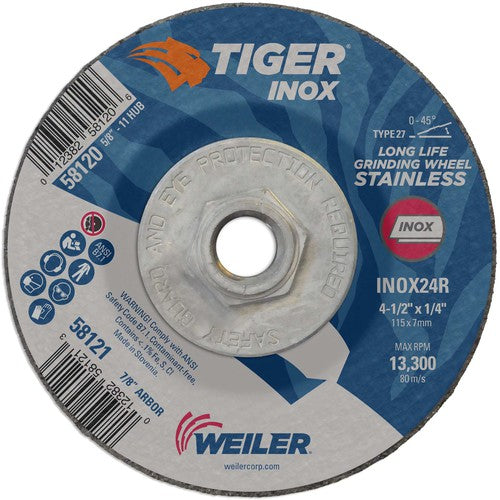 ‎4-1/2X1/4 TIGER INOX TYPE 27 - Apex Tool & Supply