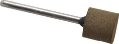 Grier Abrasives - 1/2" Max Diam x 1/2" Thick, Cylinder W185, Rubberized Point - Fine Grade, Aluminum Oxide, Mounted - Apex Tool & Supply