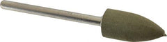 Grier Abrasives - 3/8" Max Diam x 2-1/4" Long, Cone B52, Rubberized Point - Fine Grade, Aluminum Oxide, Mounted - Apex Tool & Supply