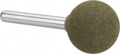 Grier Abrasives - 1" Max Diam x 2-1/4" Long, Cone A2, Rubberized Point - Coarse Grade, Aluminum Oxide, Mounted - Apex Tool & Supply
