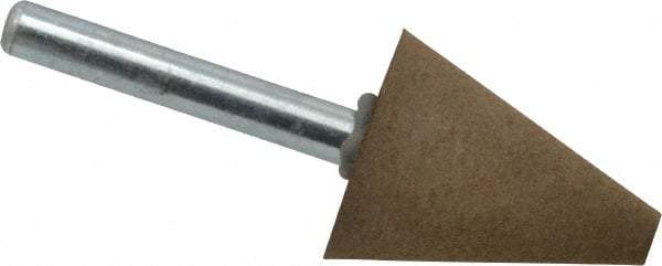 Grier Abrasives - 1" Max Diam x 2-1/4" Long, Cone A2, Rubberized Point - Medium Grade, Aluminum Oxide, Mounted - Apex Tool & Supply