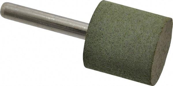 Grier Abrasives - 1" Max Diam x 2-1/2" Long, Cylinder W220, Rubberized Point - Coarse Grade, Aluminum Oxide, Mounted - Apex Tool & Supply