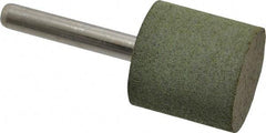 Grier Abrasives - 1" Max Diam x 2-1/2" Long, Cylinder W220, Rubberized Point - Coarse Grade, Aluminum Oxide, Mounted - Apex Tool & Supply