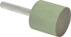 Grier Abrasives - 1" Max Diam x 2-1/2" Long, Cylinder W220, Rubberized Point - Medium Grade, Aluminum Oxide, Mounted - Apex Tool & Supply