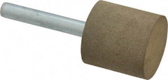 Grier Abrasives - 1" Max Diam x 2-1/2" Long, Cylinder W220, Rubberized Point - Medium Grade, Aluminum Oxide, Mounted - Apex Tool & Supply