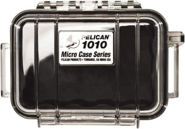 Pelican Products, Inc. - 4-1/16" Wide x 2-1/8" High, Clamshell Hard Case - Clear/Black, Polycarbonate - Apex Tool & Supply
