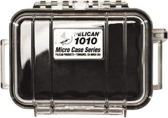 Pelican Products, Inc. - 4-1/16" Wide x 2-1/8" High, Clamshell Hard Case - Clear/Black, Polycarbonate - Apex Tool & Supply