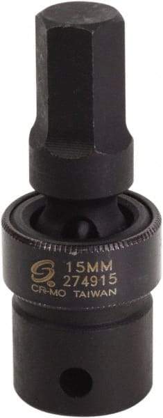 Sunex Tools - 1/2" Drive, 15mm Impact Hex Bit Socket - Apex Tool & Supply