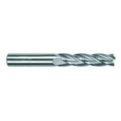 3/8 Dia. x 2-1/2 Overall Length 4-Flute Square End Solid Carbide SE End Mill-Round Shank-Center Cut-TiN - Apex Tool & Supply