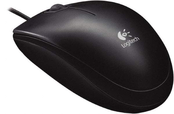 Logitech - Black Corded Mouse - Use with Mac OS X, Windows XP, Vista 7, 8 - Apex Tool & Supply