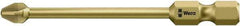 Wera - #2, Harpoon Phillips Power Screwdriver Bit - 1/4" Drive, 2-3/4" OAL - Apex Tool & Supply