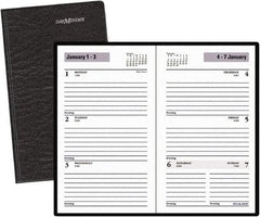 DayMinder - 52 Sheet, 3-1/2 x 6-3/16", Weekly Planner - Black - Apex Tool & Supply