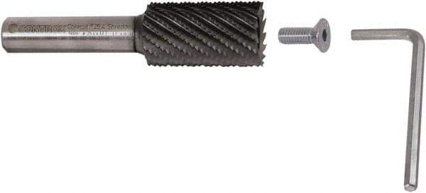 Controx - 7/8" Diam, 1-1/2" LOC, Plain End, Powdered Metal Diamond Pattern Router Bit - Right Hand Cut, 3-1/2" OAL - Apex Tool & Supply