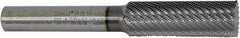 Controx - 17mm Diam, 2" LOC, Plain End, Powdered Metal Diamond Pattern Router Bit - Right Hand Cut, 4-1/2" OAL - Apex Tool & Supply