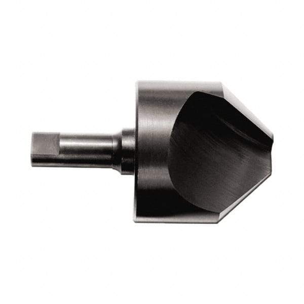 M.A. Ford - 1/2" Head Diam, 1/4" Shank Diam, 1 Flute 82° High Speed Steel Countersink - 2" OAL - Apex Tool & Supply