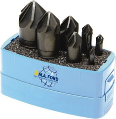M.A. Ford - 8 Piece, 1/8 to 1" Head Diam, 120° Included Angle, Single End Countersink Set - Apex Tool & Supply