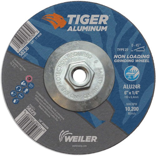 6X1/4 TIGER ALUM T27 GRIND WHL - Apex Tool & Supply