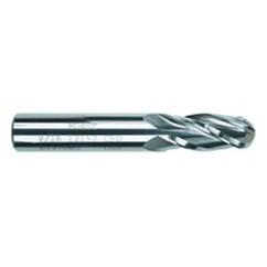 3/8 Dia. x 3 Overall Length 2-Flute Square End Solid Carbide SE End Mill-Round Shank-Center Cut-TiAlN - Apex Tool & Supply