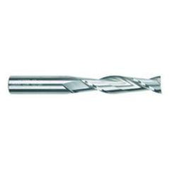 1/4 Dia. x 3 Overall Length 2-Flute Square End Solid Carbide SE End Mill-Round Shank-Center Cut-Uncoated - Apex Tool & Supply