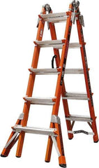Little Giant Ladder - 18 Steps, 18' High, Type IA Rating, Fiberglass Multi-Use Ladder - 300 Lb Load Capacity, 29" Base Width - Apex Tool & Supply