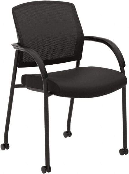 Hon - 34-1/2" High Guest Chair - 23" Wide x 24-3/4" Deep, Fabric Mesh Seat, Black - Apex Tool & Supply