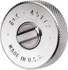 SK - 3/8" Drive Round Head Thumbwheel Ratchet - Chrome-Plated Finish, 38.1mm OAL, 60 Gear Teeth, L-Wrench Handle - Apex Tool & Supply
