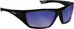 bolle SAFETY - Smoke Mirror Lenses, Framed Safety Glasses - Anti-Fog, Scratch Resistant, Size M, Wrap Around - Apex Tool & Supply