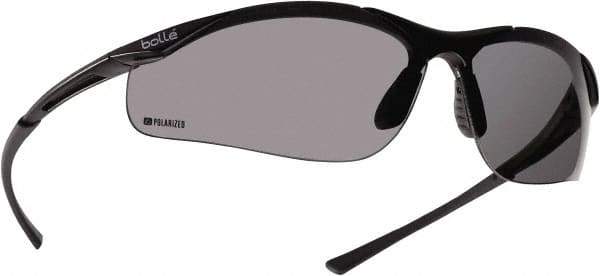 bolle SAFETY - Polarized Gray Lenses, Frameless Polarized Glasses - Anti-Fog, Scratch Resistant, Size M, Wrap Around - Apex Tool & Supply