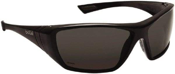 bolle SAFETY - Polarized Gray Lenses, Framed Polarized Glasses - Anti-Fog, Scratch Resistant, Size M, Wrap Around - Apex Tool & Supply