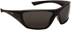 bolle SAFETY - Polarized Gray Lenses, Framed Polarized Glasses - Anti-Fog, Scratch Resistant, Size M, Wrap Around - Apex Tool & Supply