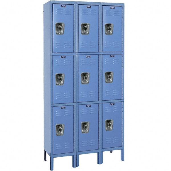 Hallowell - 9 Door, 3 Tier, Ready-Built Wardrobe & Box Lockers - Apex Tool & Supply