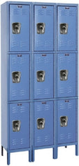 Hallowell - 9 Door, 3 Tier, Ready-Built Wardrobe & Box Lockers - Apex Tool & Supply