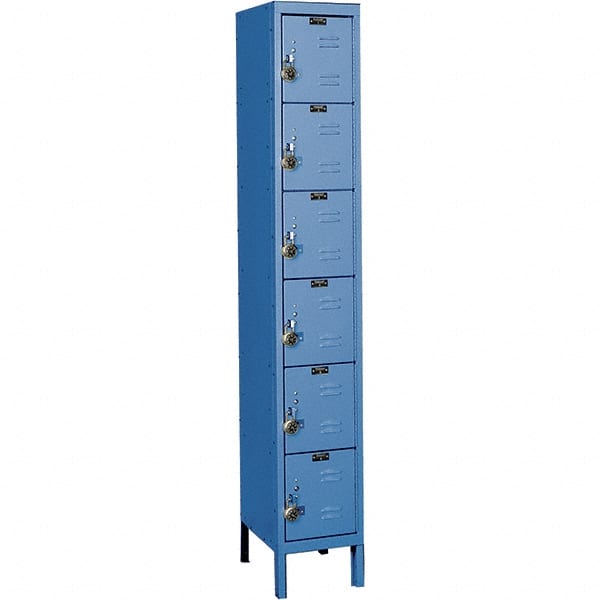 Hallowell - 6 Door, 6 Tier, Ready-Built Wardrobe & Box Lockers - Apex Tool & Supply