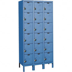 Hallowell - 18 Door, 6 Tier, Ready-Built Wardrobe & Box Lockers - Apex Tool & Supply
