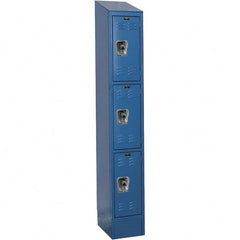 Hallowell - 3 Door, 3 Tier, Ready-Built Wardrobe & Box Lockers - Apex Tool & Supply