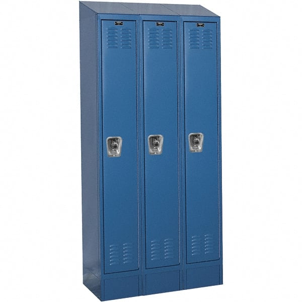 Hallowell - 3 Door, 1 Tier, Ready-Built Wardrobe & Box Lockers - Apex Tool & Supply